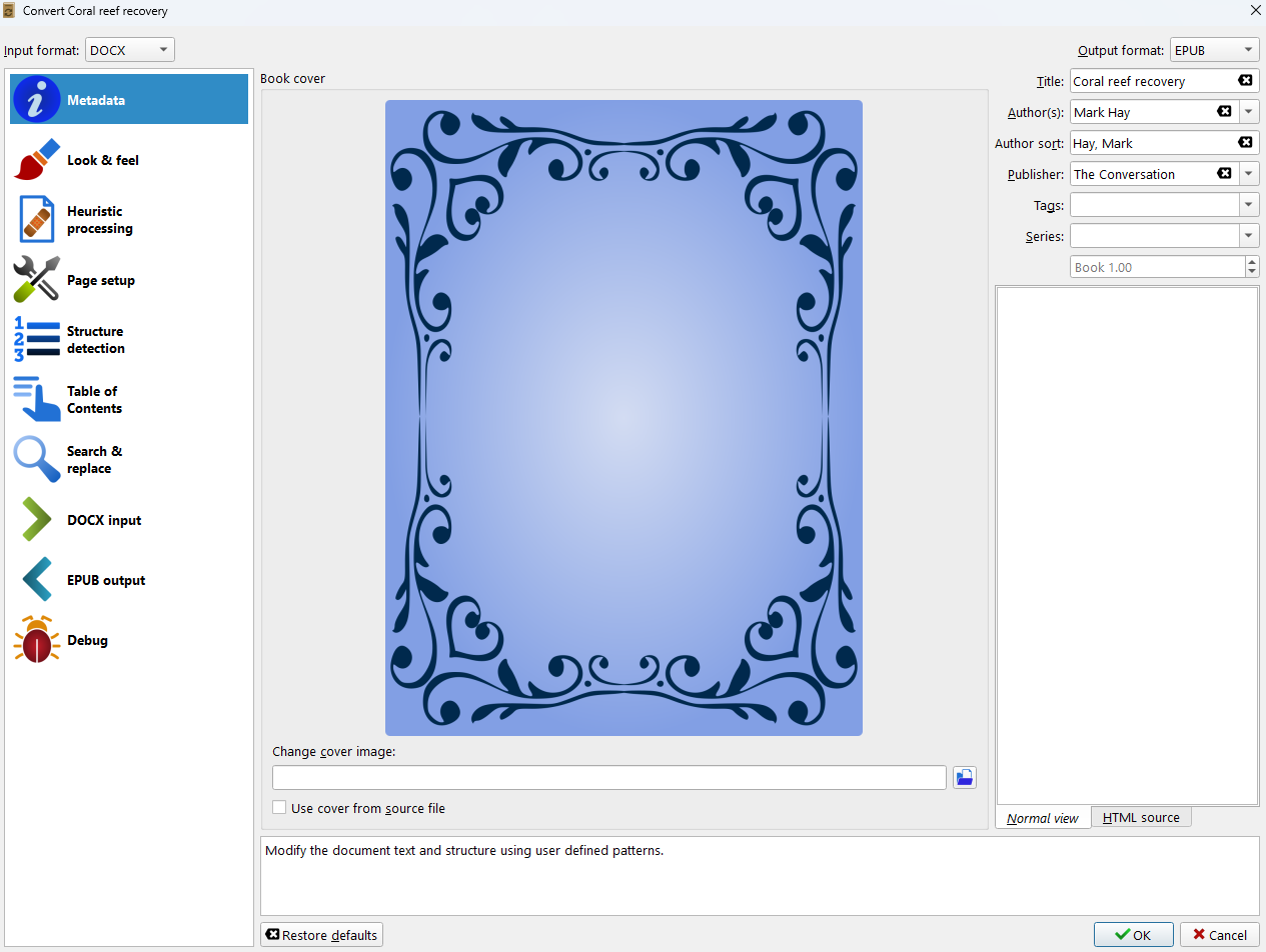 English EPUB3 converter