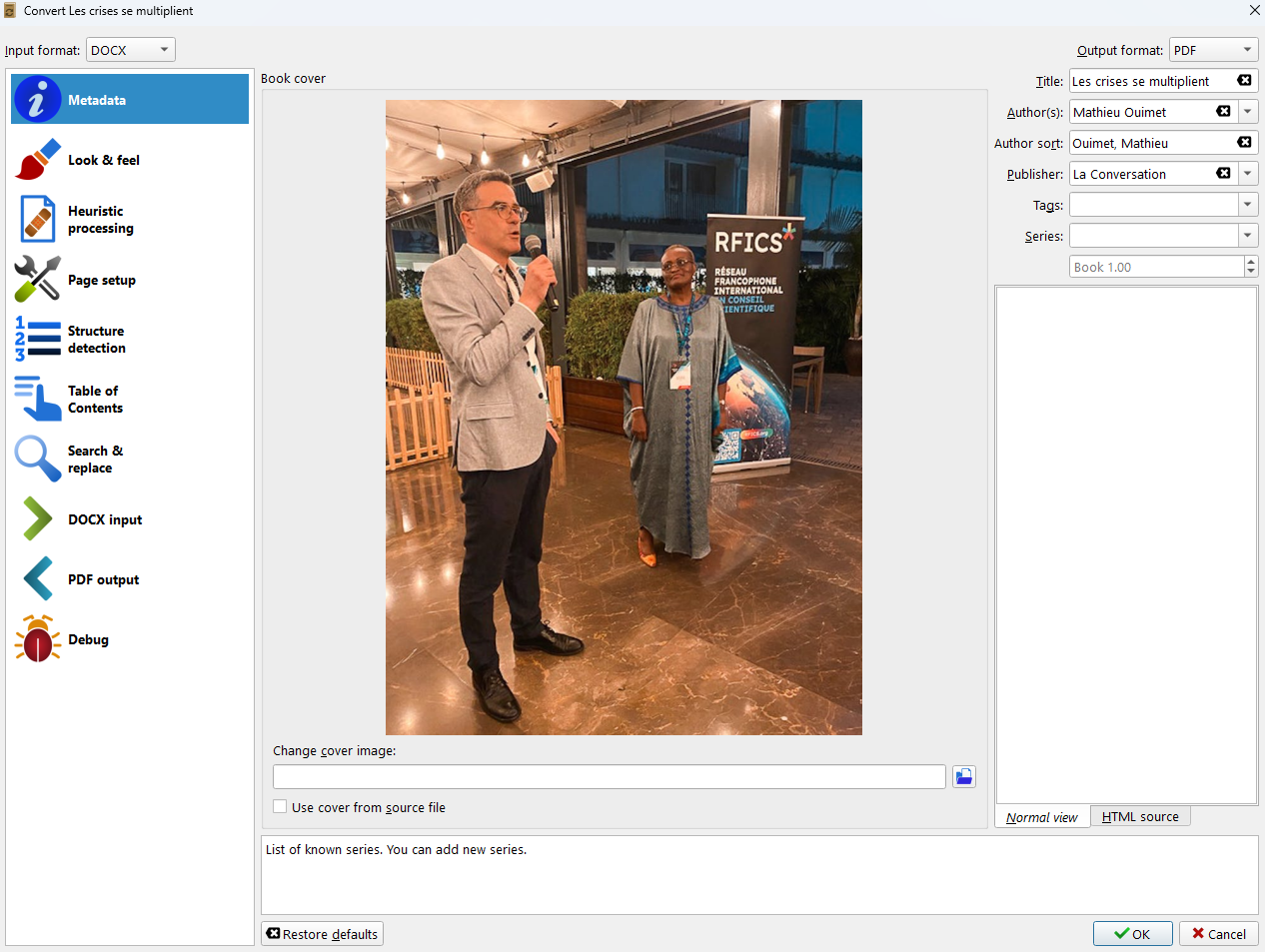 French PDF converter